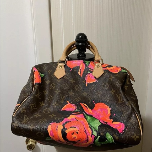 Louis Vuitton Monogram Roses Speedy 30 bag LV Vintage Flower Tote Sprouse Tote - Picture 4 of 13